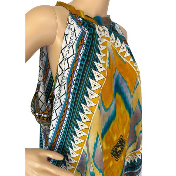 2/$15 Ashley Stewart Scarf Hem Halter Top Boho Southwestern 3X Plus Size 22/24 - Picture 9 of 11
